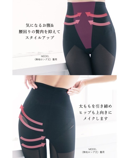 tu-hacci（ツーハッチ）の「骨盤・ヒップケア！総レースハイウエスト骨盤ガードル【スーパーロング丈】（インナーウェア/肌着・レディース・ブラック/ベージュ・X-LARGE/SMALL/MEDIUM/LARGE/XXX-LARGE/XXXX-LARGE）」の6枚目の写真