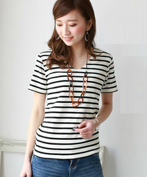 REAL CUBE | REAL CUBE Vネックフライスカットソー　半袖タイプ(Tシャツ/カットソー)