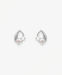 K10 ホワイトゴールド キュービックジルコニア しずく ピアス BLOOM/ブルーム