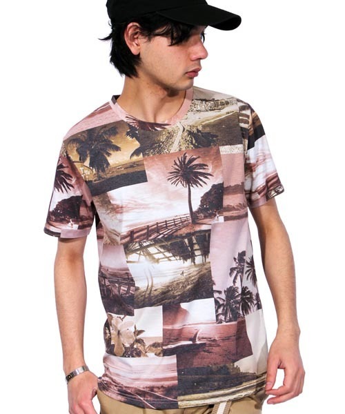 ８(eight)（エイト）の「パッチワーク 半袖Tシャツ ビーチT（Tシャツ/カットソー・メンズ・B/A/C・LARGE/MEDIUM）」の2枚目の写真