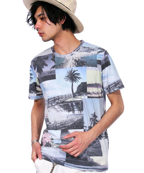 ８(eight)（エイト）の「パッチワーク 半袖Tシャツ ビーチT（Tシャツ/カットソー・メンズ・B/A/C・LARGE/MEDIUM）」の3枚目の写真