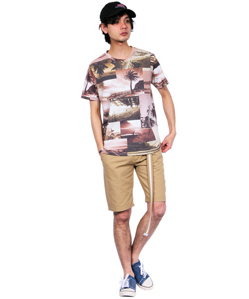 ８(eight)（エイト）の「パッチワーク 半袖Tシャツ ビーチT（Tシャツ/カットソー・メンズ・B/A/C・LARGE/MEDIUM）」の5枚目の写真