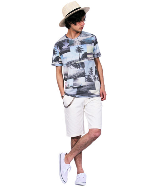 ８(eight)（エイト）の「パッチワーク 半袖Tシャツ ビーチT（Tシャツ/カットソー・メンズ・B/A/C・LARGE/MEDIUM）」の6枚目の写真