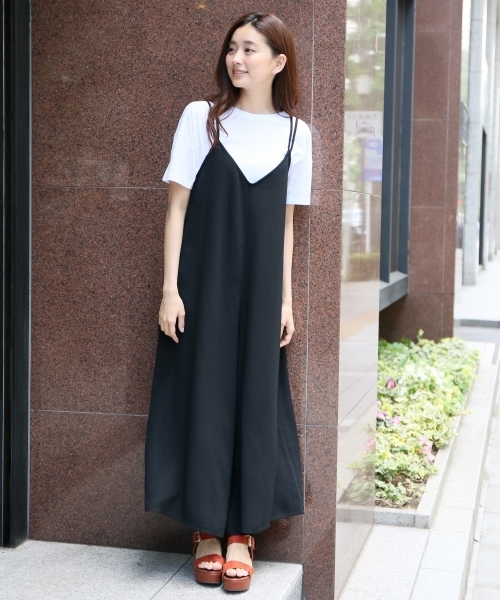 LEPSIM(レプシィム)の「ポリエステル100ワイドオールインワン 762908(つなぎ/オールインワン・レディース・ブラック/ダークベージュ/ドット・FREE)」の7枚目の写真