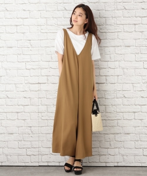 LEPSIM(レプシィム)の「ポリエステル100ワイドオールインワン 762908(つなぎ/オールインワン・レディース・ブラック/ダークベージュ/ドット・FREE)」の19枚目の写真