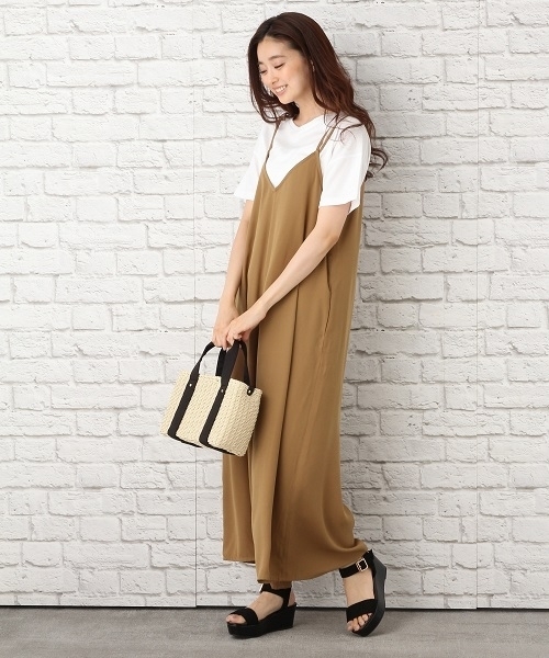 LEPSIM(レプシィム)の「ポリエステル100ワイドオールインワン 762908(つなぎ/オールインワン・レディース・ブラック/ダークベージュ/ドット・FREE)」の21枚目の写真