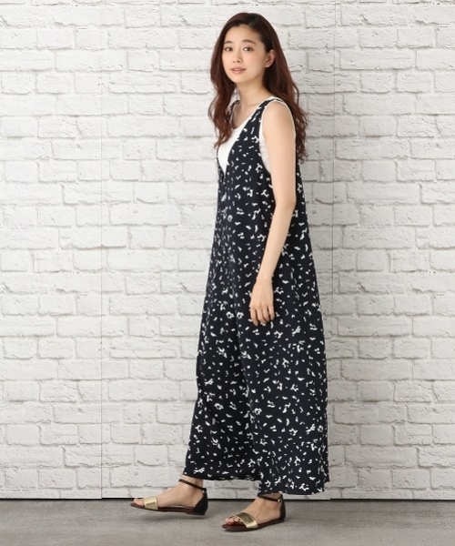 LEPSIM(レプシィム)の「ポリエステル100ワイドオールインワン 762908(つなぎ/オールインワン・レディース・ブラック/ダークベージュ/ドット・FREE)」の13枚目の写真