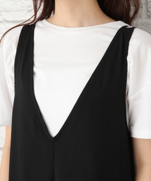 LEPSIM(レプシィム)の「ポリエステル100ワイドオールインワン 762908(つなぎ/オールインワン・レディース・ブラック/ダークベージュ/ドット・FREE)」の18枚目の写真