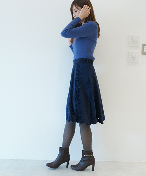 PROPORTION BODY DRESSING(プロポーションボディドレッシング)の「【美人百花 11月号掲載】スムースベロアエンブロイダリーフレアスカート(スカート・レディース・ピンク系その他/ピンク系その他2/ネイビー・1/2/3)」の21枚目の写真