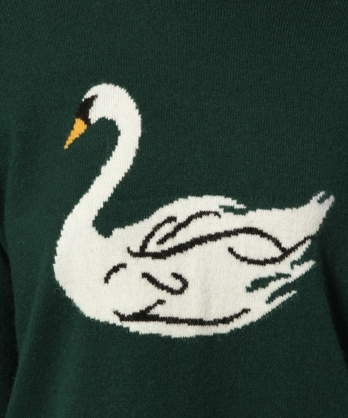 GLOBAL WORK（グローバルワーク）の「スワンジャガードプルオーバー長袖/765605（ニット/セーター・レディース・ネイビー/グリーン/グレー・FREE）」の15枚目の写真