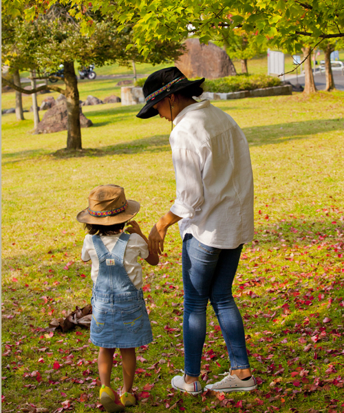 Clef（クレ）の「【クレ】キッズ アドベンチャー ハット（ハット・キッズ・ネイビー/ダークパープル/カーキ/ブルー/ブラック/ピンク/パープル・FREE）」の9枚目の写真