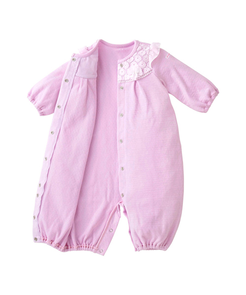 お花レースのツーウェイオール（ロンパース）｜MIKI HOUSE（ミキハウス）