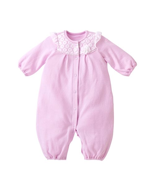 お花レースのツーウェイオール（ロンパース）｜MIKI HOUSE（ミキハウス）