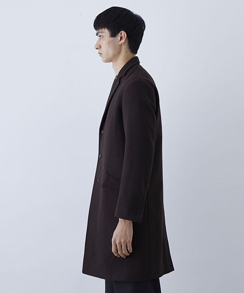 FACTOTUM（ファクトタム）の「【FACTOTUM】別注メリノウールチェスターコート（チェスターコート・メンズ・ブラウン/ブラック・44/46）」の6枚目の写真