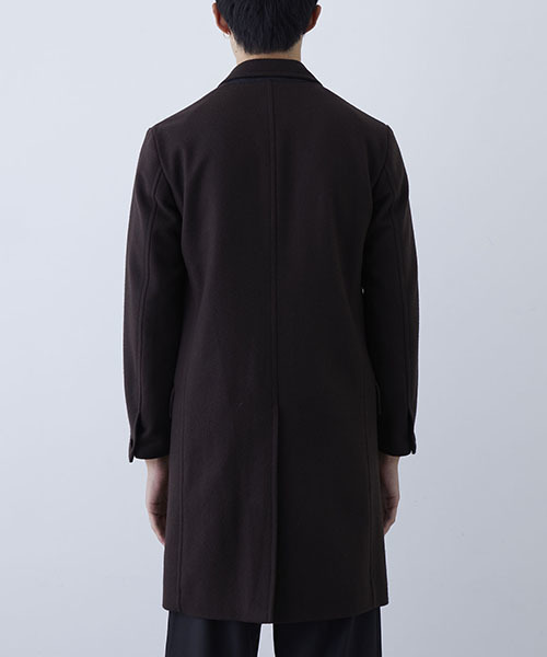FACTOTUM（ファクトタム）の「【FACTOTUM】別注メリノウールチェスターコート（チェスターコート・メンズ・ブラウン/ブラック・44/46）」の7枚目の写真
