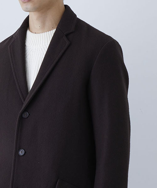 FACTOTUM（ファクトタム）の「【FACTOTUM】別注メリノウールチェスターコート（チェスターコート・メンズ・ブラウン/ブラック・44/46）」の8枚目の写真