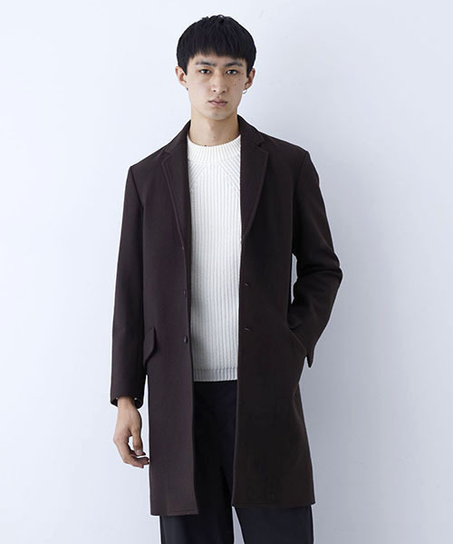 FACTOTUM（ファクトタム）の「【FACTOTUM】別注メリノウールチェスターコート（チェスターコート・メンズ・ブラウン/ブラック・44/46）」の11枚目の写真