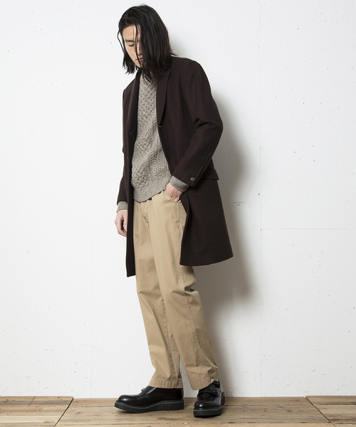 FACTOTUM（ファクトタム）の「【FACTOTUM】別注メリノウールチェスターコート（チェスターコート・メンズ・ブラウン/ブラック・44/46）」の12枚目の写真