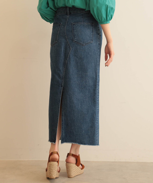 FREE'S MART（フリーズマート）の「ハイウエストロングタイトデニムスカ―ト（デニムスカート・レディース・ブルー系その他/ホワイト系その他・MEDIUM/SMALL）」の13枚目の写真