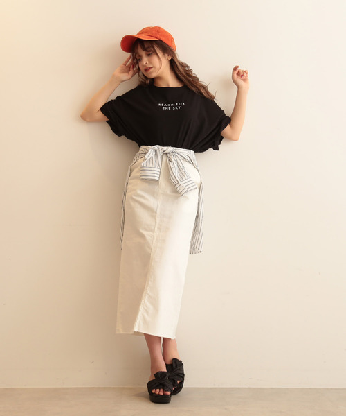 FREE'S MART（フリーズマート）の「ハイウエストロングタイトデニムスカ―ト（デニムスカート・レディース・ブルー系その他/ホワイト系その他・MEDIUM/SMALL）」の14枚目の写真