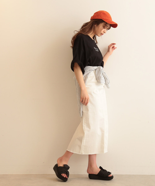 FREE'S MART（フリーズマート）の「ハイウエストロングタイトデニムスカ―ト（デニムスカート・レディース・ブルー系その他/ホワイト系その他・MEDIUM/SMALL）」の9枚目の写真