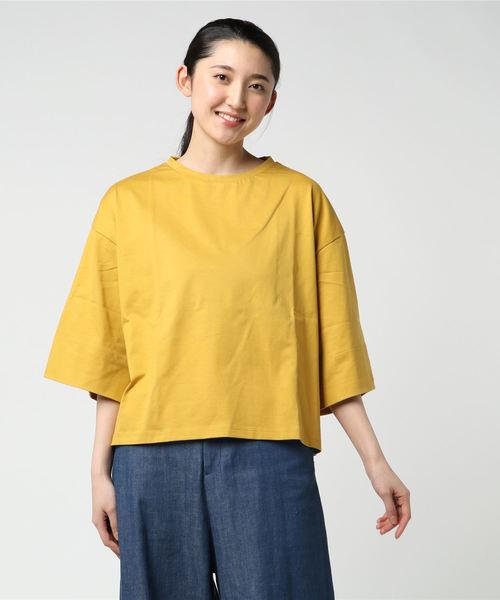 JOURNAL STANDARD（ジャーナルスタンダード）の「クリアジャージークルーネックソデロールアッププルオーバー（Tシャツ/カットソー・レディース・ホワイト/ブラック/マスタード/ブルー系その他・FREE）」の10枚目の写真