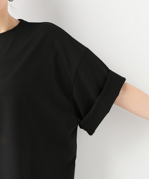 JOURNAL STANDARD（ジャーナルスタンダード）の「クリアジャージークルーネックソデロールアッププルオーバー（Tシャツ/カットソー・レディース・ホワイト/ブラック/マスタード/ブルー系その他・FREE）」の6枚目の写真