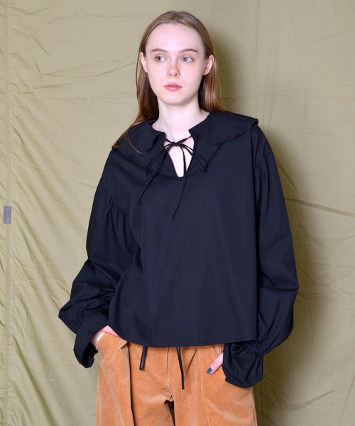 SUPERTHANKS（スーパーサンクス）の「フリルブラウス（シャツ/ブラウス・レディース・ホワイト/ブラック/モカ/ベージュ・FREE）」の3枚目の写真