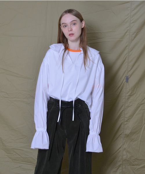 SUPERTHANKS（スーパーサンクス）の「フリルブラウス（シャツ/ブラウス・レディース・ホワイト/ブラック/モカ/ベージュ・FREE）」の16枚目の写真