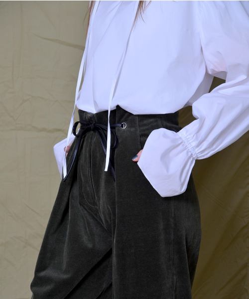 SUPERTHANKS（スーパーサンクス）の「フリルブラウス（シャツ/ブラウス・レディース・ホワイト/ブラック/モカ/ベージュ・FREE）」の6枚目の写真