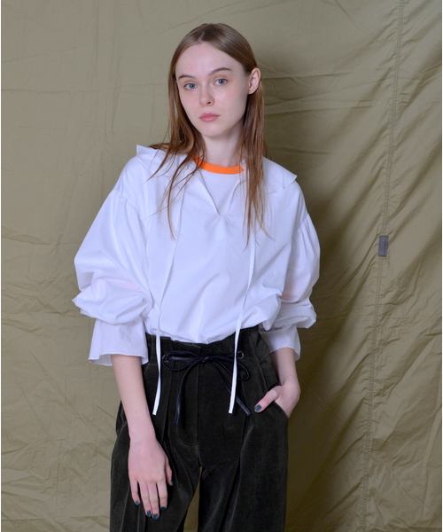 SUPERTHANKS（スーパーサンクス）の「フリルブラウス（シャツ/ブラウス・レディース・ホワイト/ブラック/モカ/ベージュ・FREE）」の11枚目の写真