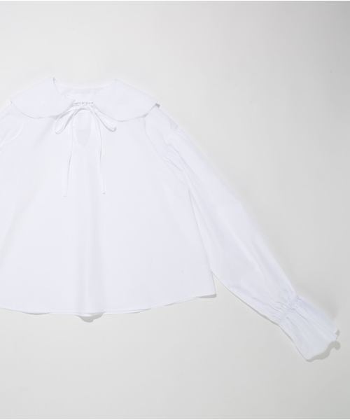 SUPERTHANKS（スーパーサンクス）の「フリルブラウス（シャツ/ブラウス・レディース・ホワイト/ブラック/モカ/ベージュ・FREE）」の5枚目の写真