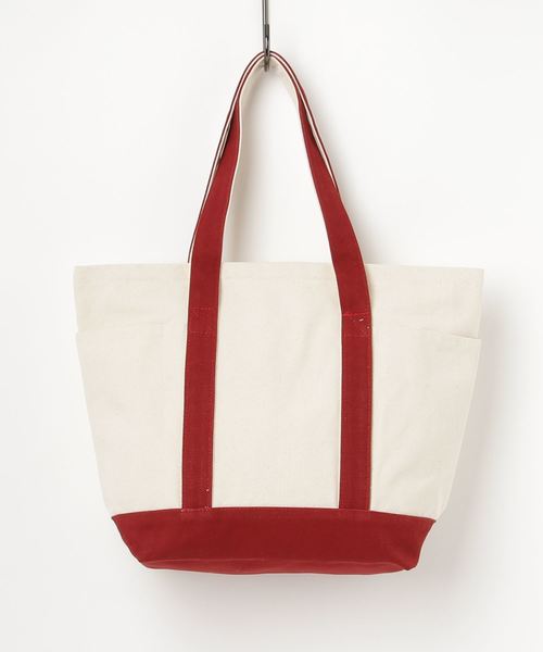 KOBE LETTUCE（コウベレタス）の「マザーズバッグ・通勤・通学に◎ダブルポケットキャンバスロゴトートバッグ/レディース/鞄[B1156]神戸レタス（トートバッグ・レディース・ブラック/ネイビー/レッド・FREE）」の4枚目の写真