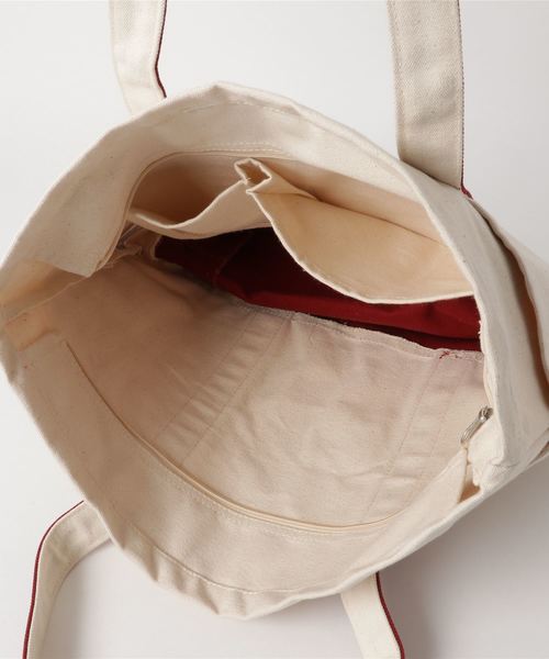 KOBE LETTUCE（コウベレタス）の「マザーズバッグ・通勤・通学に◎ダブルポケットキャンバスロゴトートバッグ/レディース/鞄[B1156]神戸レタス（トートバッグ・レディース・ブラック/ネイビー/レッド・FREE）」の5枚目の写真