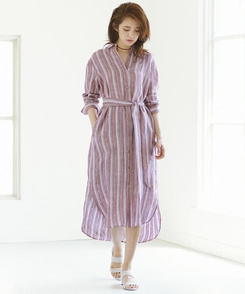 23区 ニジュウサンク の 18夏の一部店舗限定 Libeco Linen シャツワンピース シャツワンピース Wear
