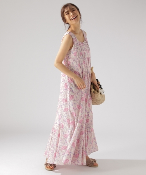 BAYFLOW（ベイフロー）の「GOOD PRICE／ボタニカルノースリーブワンピース（ワンピース・レディース・その他2/チャコール/その他1・MEDIUM/SMALL）」の3枚目の写真