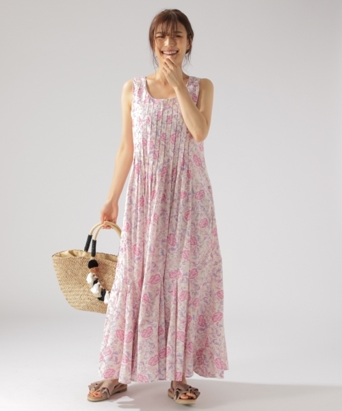 BAYFLOW（ベイフロー）の「GOOD PRICE／ボタニカルノースリーブワンピース（ワンピース・レディース・その他2/チャコール/その他1・MEDIUM/SMALL）」の5枚目の写真