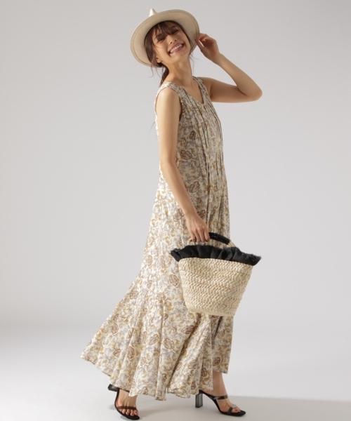 BAYFLOW（ベイフロー）の「GOOD PRICE／ボタニカルノースリーブワンピース（ワンピース・レディース・その他2/チャコール/その他1・MEDIUM/SMALL）」の6枚目の写真