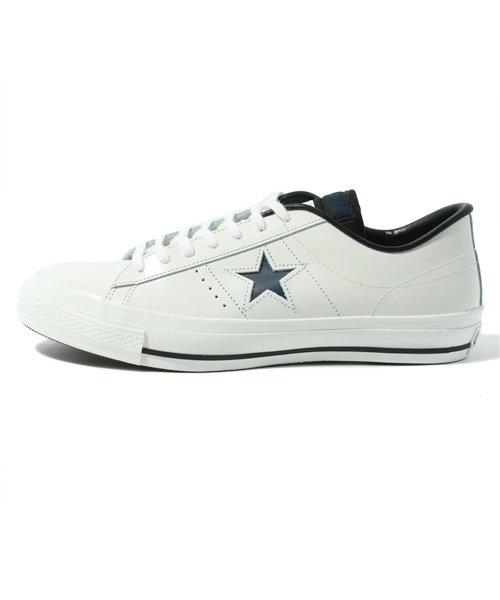 CONVERSE（コンバース）の「ONE STAR J/ワンスター J（スニーカー・メンズ・ホワイト×ネイビー/レッド系その他・4.5/5/5.5/6/6.5/7/7.5/8/8.5/9/9.5/10.5）」の3枚目の写真