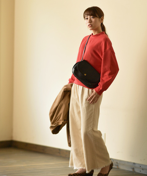 rps（アールピーエス）の「ハイネック裏毛カラープルオーバー（スウェット・レディース・レッド/杢グレー/オフホワイト/ネイビー/ブラック/アイボリー/イエロー/グリーン/ピンク・M）」の9枚目の写真