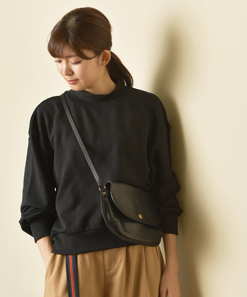 rps（アールピーエス）の「ハイネック裏毛カラープルオーバー（スウェット・レディース・レッド/杢グレー/オフホワイト/ネイビー/ブラック/アイボリー/イエロー/グリーン/ピンク・M）」の4枚目の写真