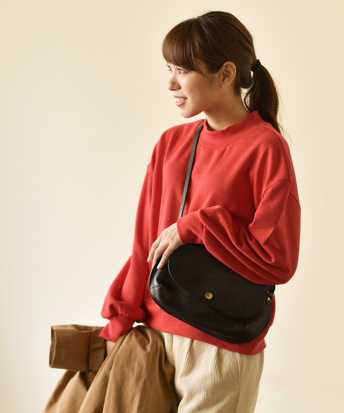 rps（アールピーエス）の「ハイネック裏毛カラープルオーバー（スウェット・レディース・レッド/杢グレー/オフホワイト/ネイビー/ブラック/アイボリー/イエロー/グリーン/ピンク・M）」の20枚目の写真