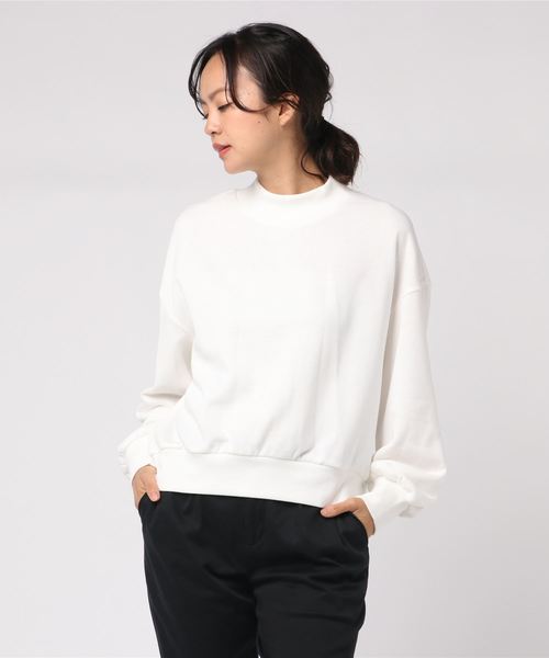 rps（アールピーエス）の「ハイネック裏毛カラープルオーバー（スウェット・レディース・レッド/杢グレー/オフホワイト/ネイビー/ブラック/アイボリー/イエロー/グリーン/ピンク・M）」の16枚目の写真