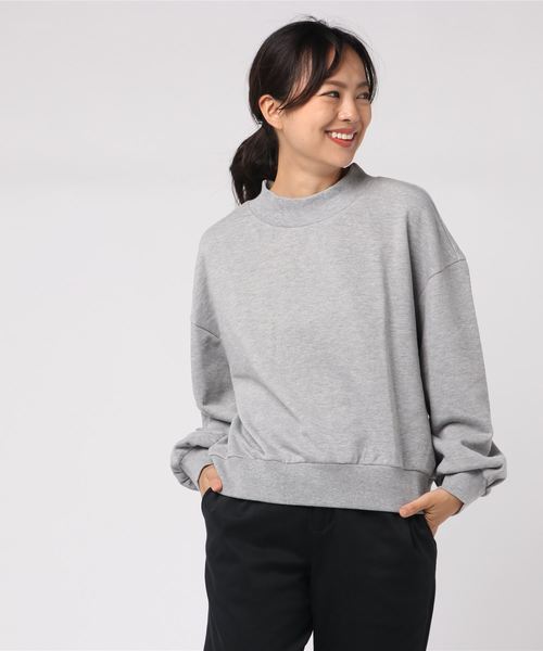 rps（アールピーエス）の「ハイネック裏毛カラープルオーバー（スウェット・レディース・レッド/杢グレー/オフホワイト/ネイビー/ブラック/アイボリー/イエロー/グリーン/ピンク・M）」の14枚目の写真