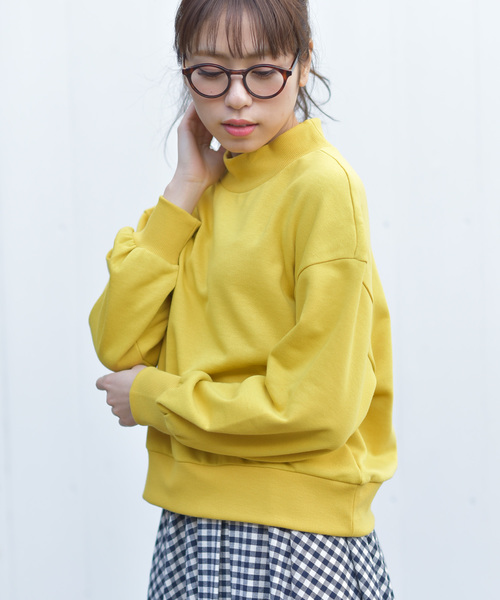 rps（アールピーエス）の「ハイネック裏毛カラープルオーバー（スウェット・レディース・レッド/杢グレー/オフホワイト/ネイビー/ブラック/アイボリー/イエロー/グリーン/ピンク・M）」の8枚目の写真