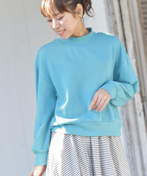 rps（アールピーエス）の「ハイネック裏毛カラープルオーバー（スウェット・レディース・レッド/杢グレー/オフホワイト/ネイビー/ブラック/アイボリー/イエロー/グリーン/ピンク・M）」の6枚目の写真