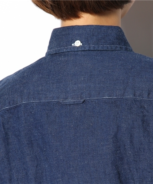 GYMPHLEX（ジムフレックス）の「[ジムフレックス]Gymphlex INDIGO B/Dシャツ（シャツ/ブラウス・レディース・ネイビー・フリー）」の8枚目の写真