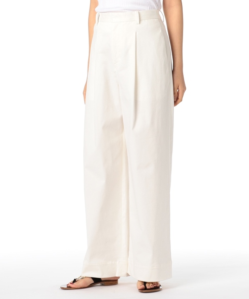 ESTNATION（エストネーション）の「ESTNATION / コットンストレッチワイドパンツ（その他パンツ・レディース・ベージュ/ホワイト/ライトベージュ・38/36）」の10枚目の写真