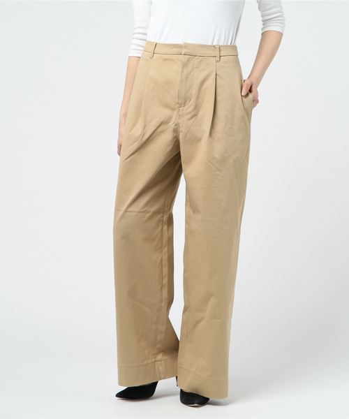 ESTNATION（エストネーション）の「ESTNATION / コットンストレッチワイドパンツ（その他パンツ・レディース・ベージュ/ホワイト/ライトベージュ・38/36）」の14枚目の写真