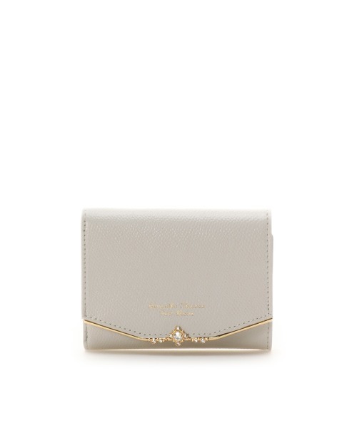 Samantha Thavasa Petit Choice（サマンサタバサ　プチチョイス）の「ジュエルバー　折財布（財布・レディース・ネイビー/ピンク/ラベンダー/グレイッシュベージュ・FREE）」の2枚目の写真